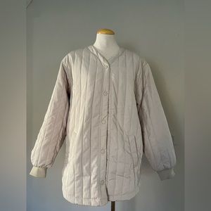 H&M Tan Quilted Button-Up